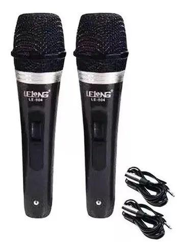 Kit 2 Microfone Profissional + Cabo 4m Lelong Le-904 Cor Preto - Foto 4