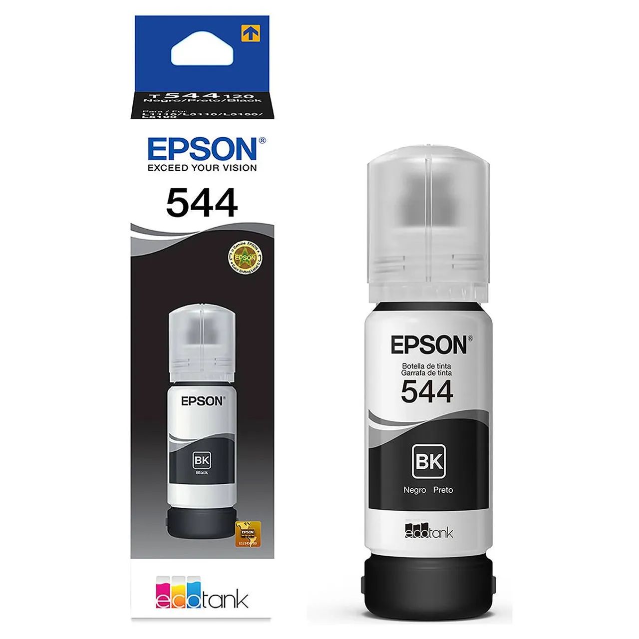 Refil Tinta Epson T544 Preto Original EcoTank 65ml Impressora Epson R$ 58,50 - Foto 2