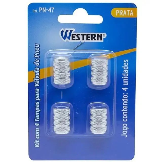 Kit Valvula De Pneu Tampas 4un Pn-47 Western - Foto 3