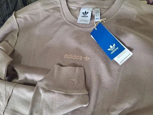 Blusa Moletom Adidas Loopback Crew Tamanho G Original - Foto 3