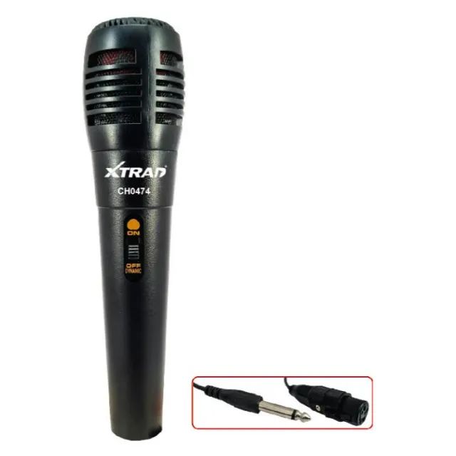 Microfone Dinâmico Com Cabo 3 Metros P10 para Karaokê Caixa de Som e Instrumentos - Foto 2