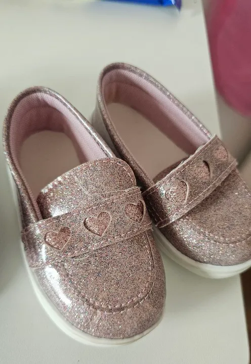 Tênis Bebê Glitter Rosa sem cadarço