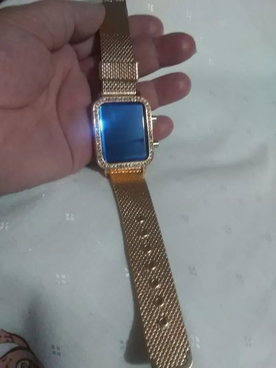 Relógio  feminino  digital  com strass - Foto 2