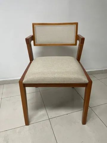 sala cadeira de jantar telinha tecido linho  - Foto 2