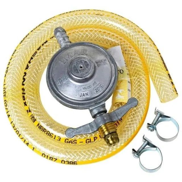 chave regulador relogio registro de zamac c/mangueira 0,80m 0728/02 fogão