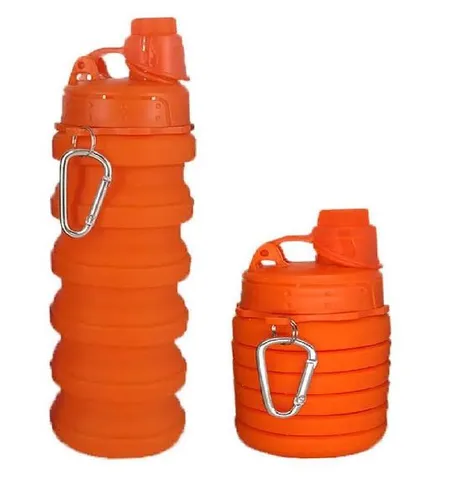 Garrafa Squeeze Silicone Retrátil Dobrável