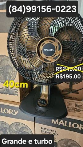 IMPERDÍVEL VENTILADOR MALLORY TURBO FRESH 2 M 1 MESA E PAREDE R$195.00 AVISTA. 