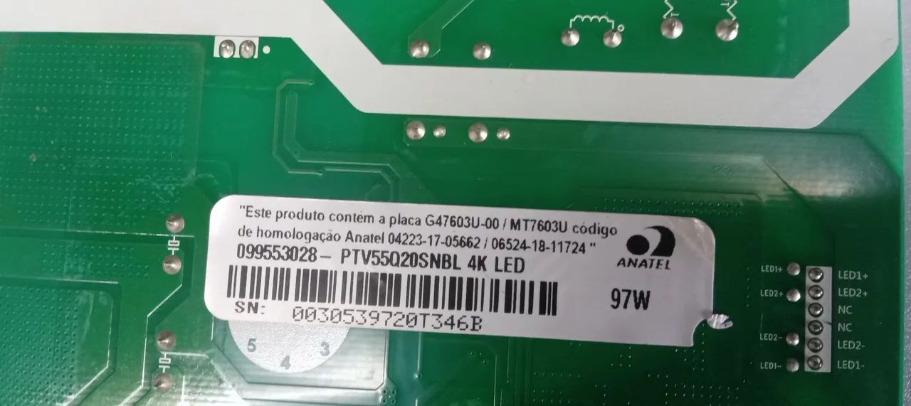 Placa fonte tv philco Ptv55G20 - Foto 3