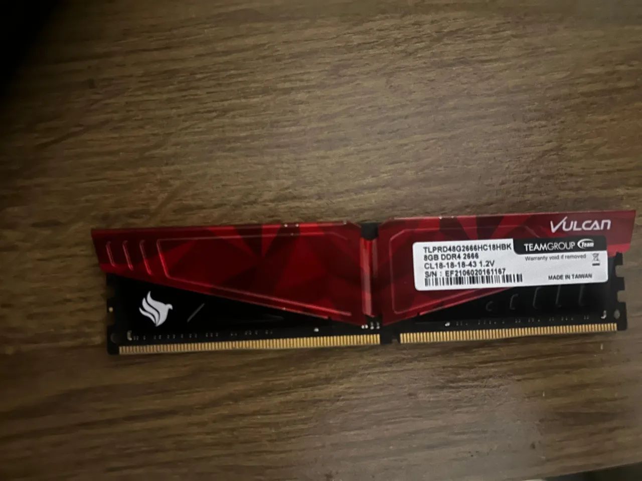 Memória RAM 8GB DDR4 T-force vulcan 2666mhz 1.2V CL18 - Foto 2
