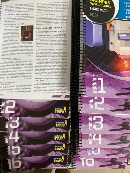 Apostilas do Sistema Etapa (Enem e Grandes Vestibulares 3ª Série - Módulo 1a 6 - Foto 3