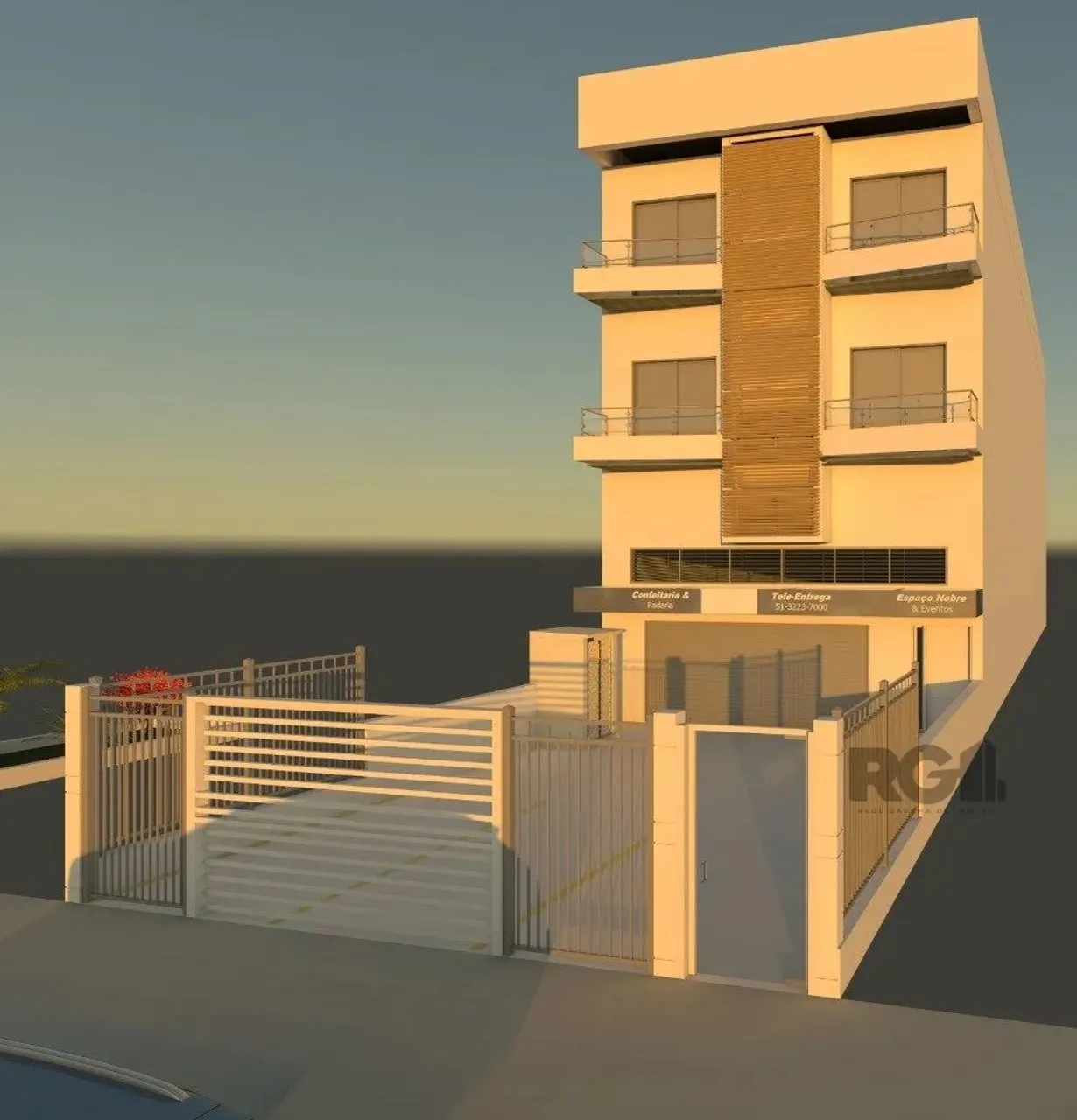 Prédio comercial/residencial, salão térreo com 296,40 m² privativos, com banheiro, e cozin