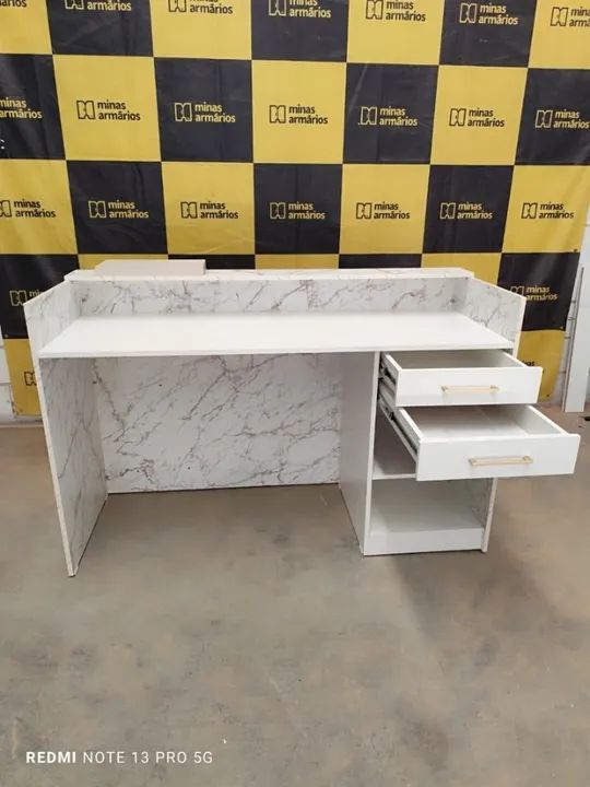 Balcão recepção Volakas Personalizado 140x90x5 - Foto 2