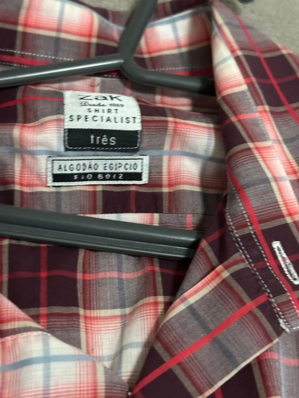 Camisa Manga longa, Marca ZAK, Algodão Egípcio  - Foto 5