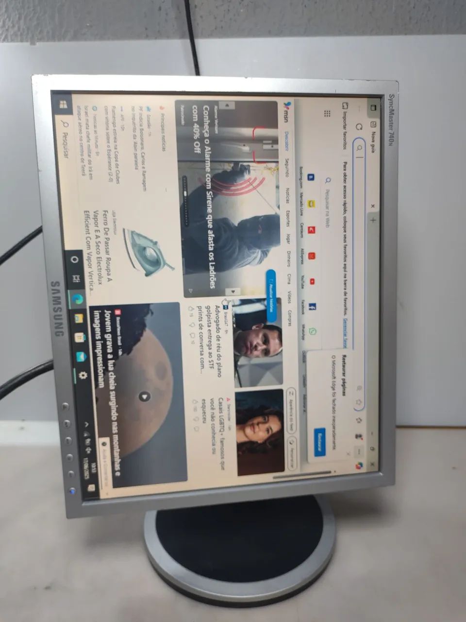 Monitor Samsung 17 Pol base giratória VGA  - Foto 2