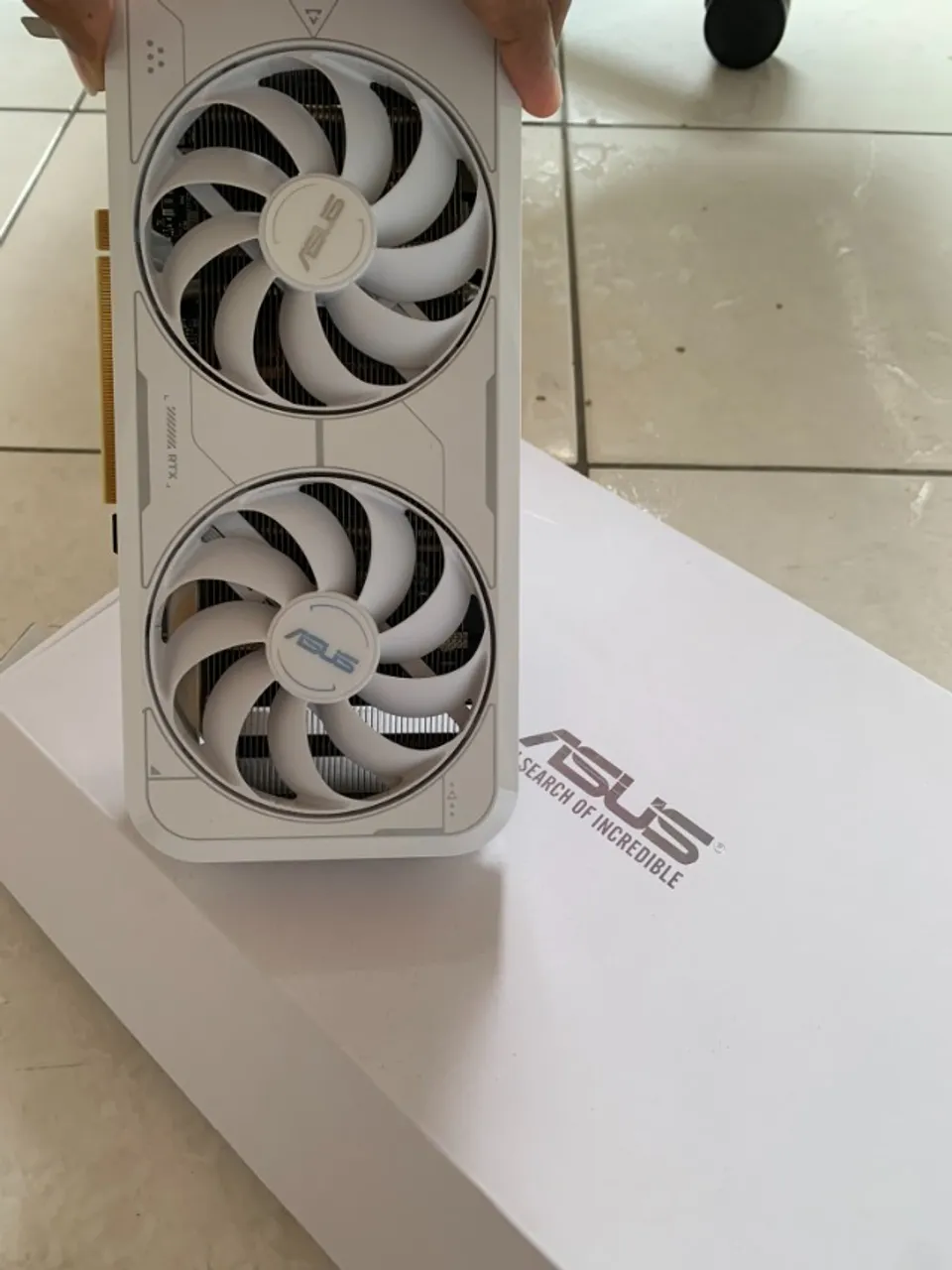 Placa de Vídeo GPU RTX 3060 Ti Asus Dual BRANCA