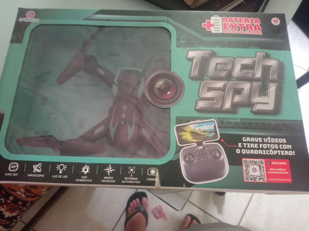 Drone Tech Spy com Câmera e Controle Remoto - Foto 2