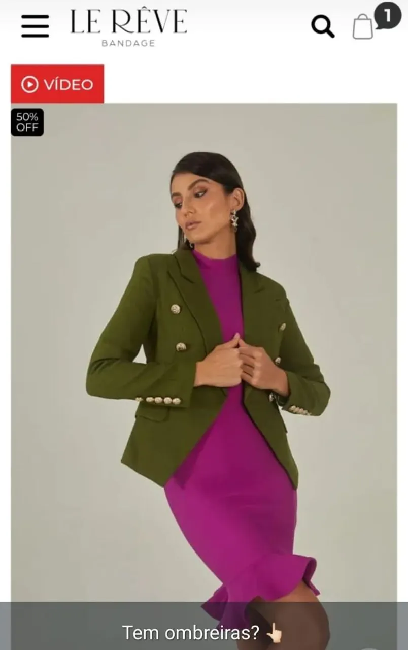 Blazer Tamanho "P" Le Reve Bandage.