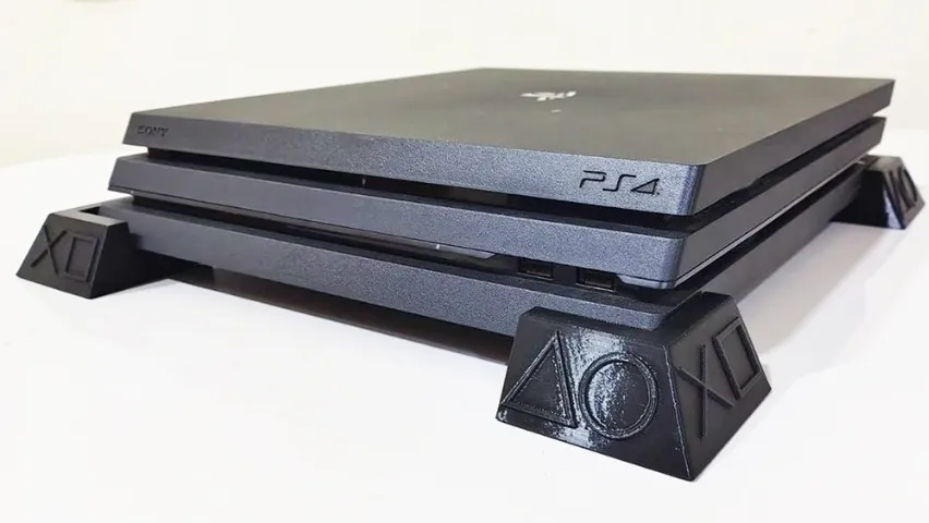 Kit Suporte Pé Horizontal Pezinho para Ps4 Playstation 4 Fat Slim e Pro