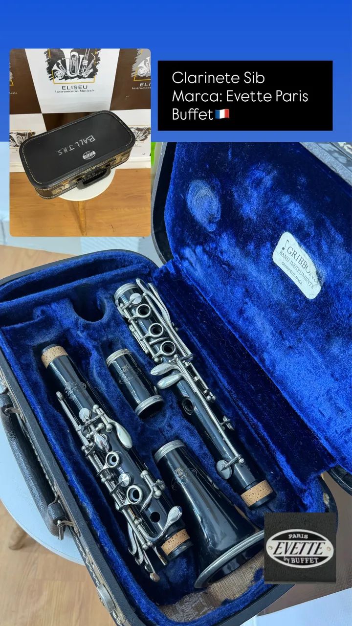 Clarinete Sib Evette Paris Buffet 64684299857282120