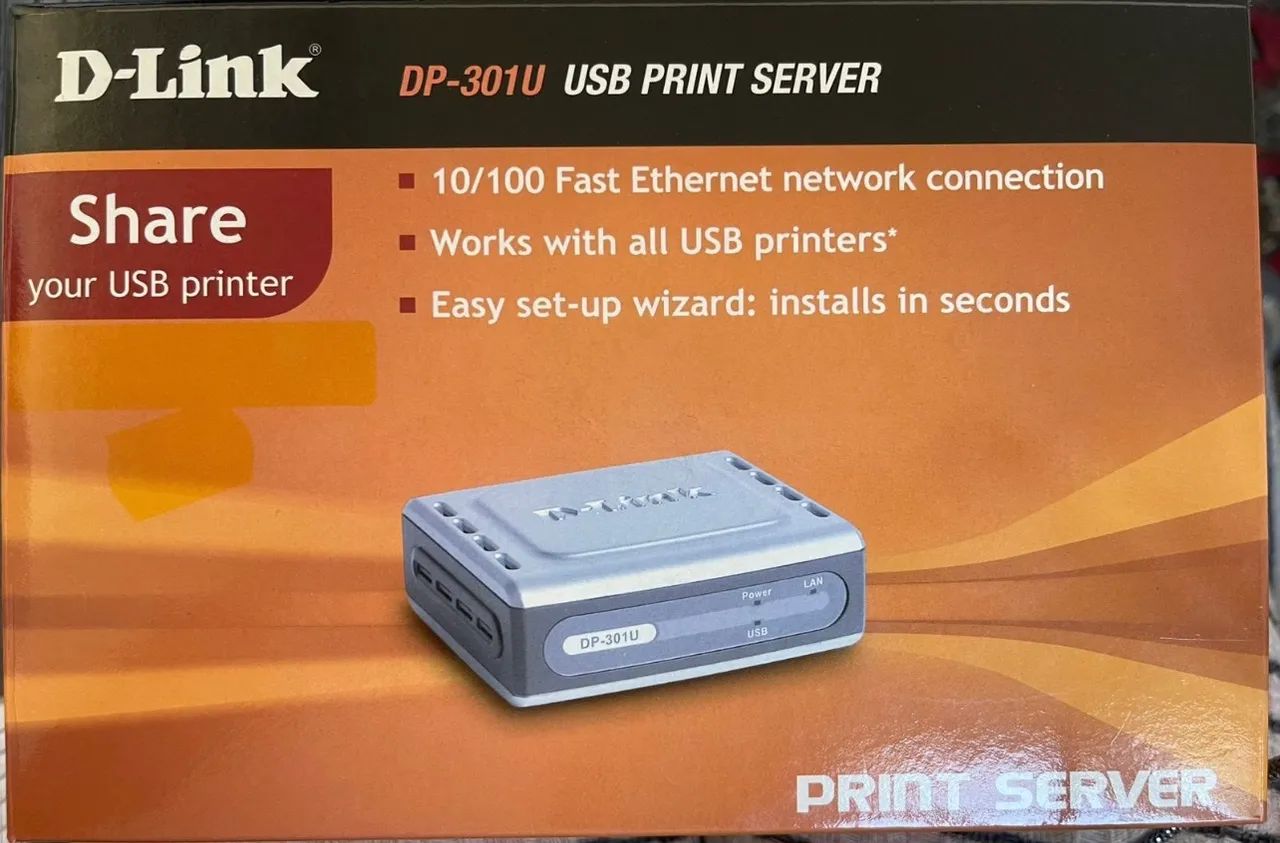 D Link - DP 301 - U , USB Print Server , novo na caixa! 