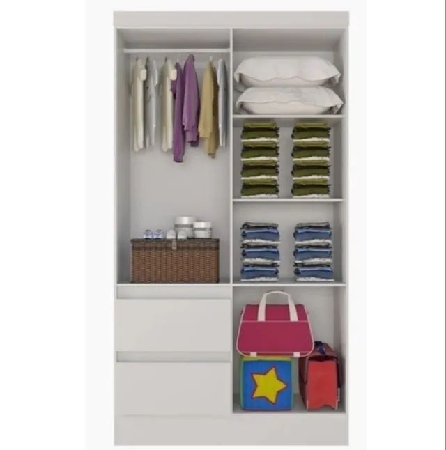 Guarda-Roupa Solteiro Maragogi 4 Portas 2 Gavetas (FAZEMOS ENTEGA DF E ENTORNO) - Foto 2