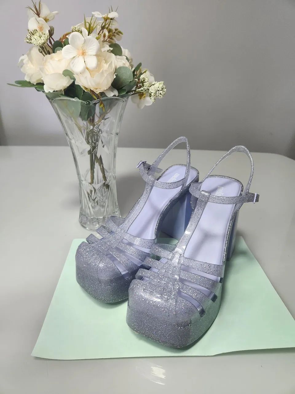 Sandália Plataforma Glitter Melissa - Nova!