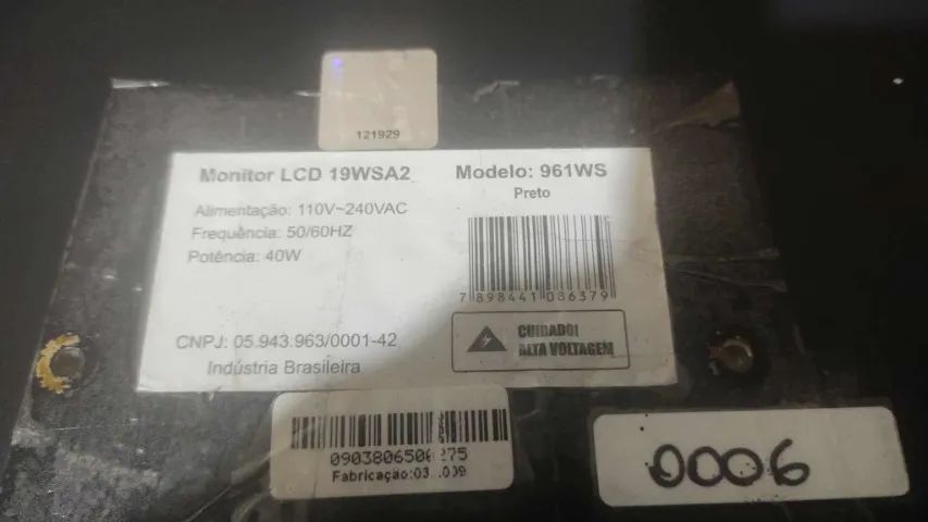 Monitor 19 polegadas VGA64296995007875123