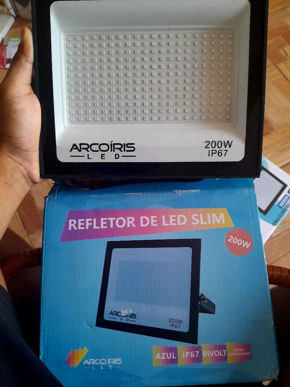 Refletor led 200w LUZ AZUL 