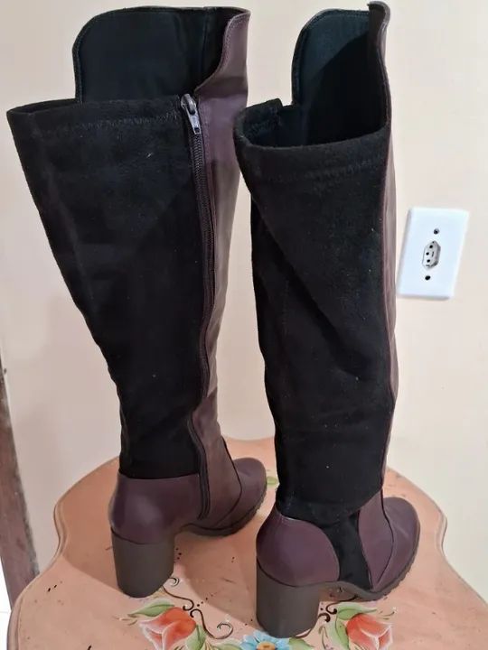 BOTA DE COURO CANO ALTO - Foto 3