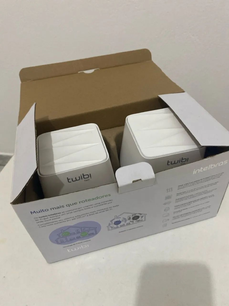 Kit 2 Roteadores Wi-Fi Intelbras Twibi Fast - Cobertura Extensa