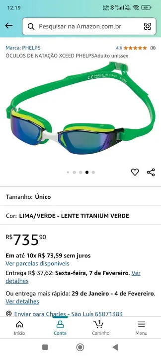 Óculos de Natação Xceed Phelps Lentes Titanium