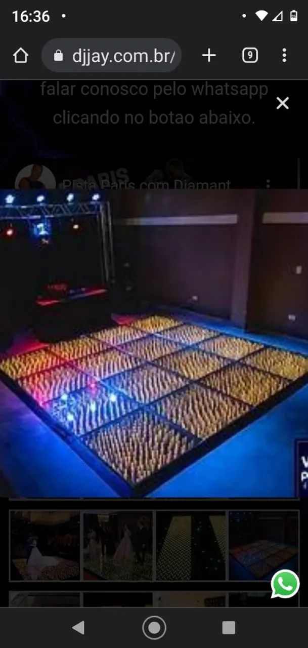 DJ Piso de Led Paris, Som Luz e Fumaça 