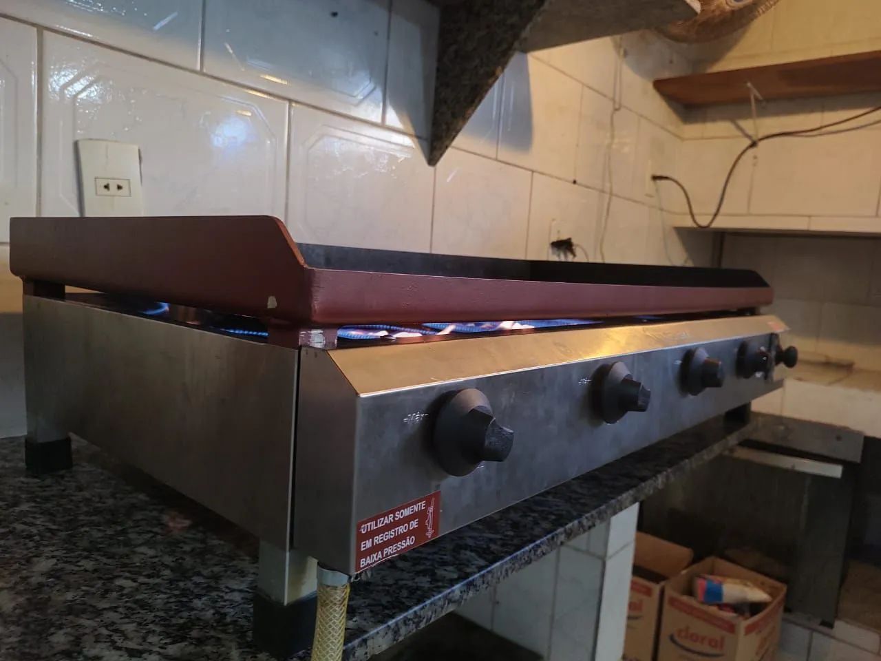 Chapa para lanches 4 bocas - Industrial - Foto 3