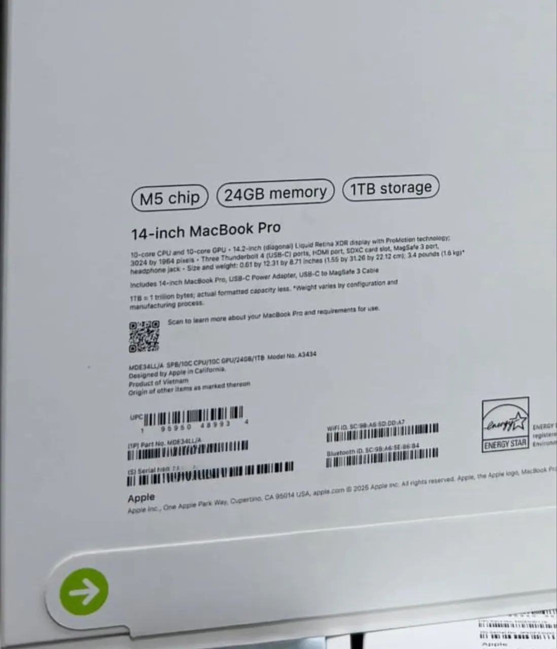 MacBook Pro M5 24GB/1TB - Foto 2