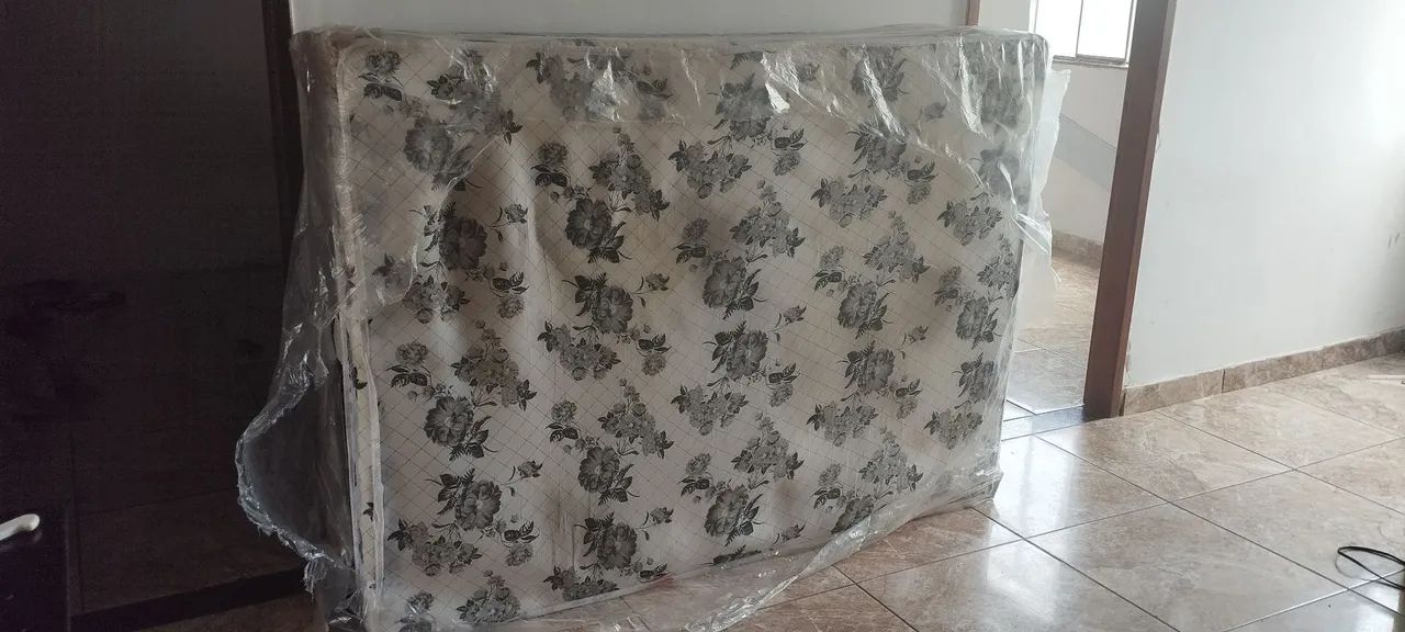 Cama Box Casal com Floral