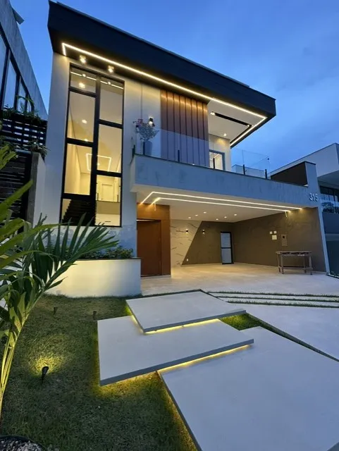 Vivenda das Marinas com 4 suítes, área gourmet, piscina, casa nova - Ponta negra