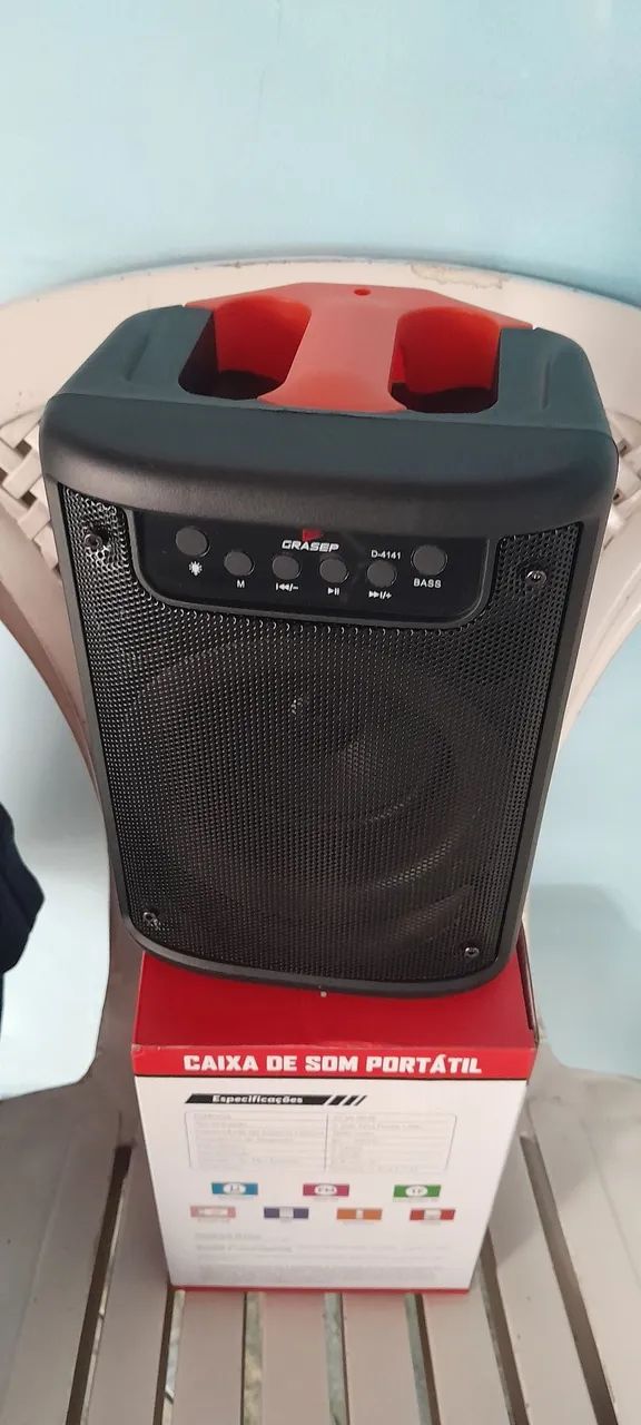 Caixa de Som Portátil Grasep  Bluetooth Potente - Foto 2
