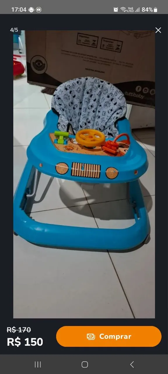 Andador Infantil Azul - Tutty Baby