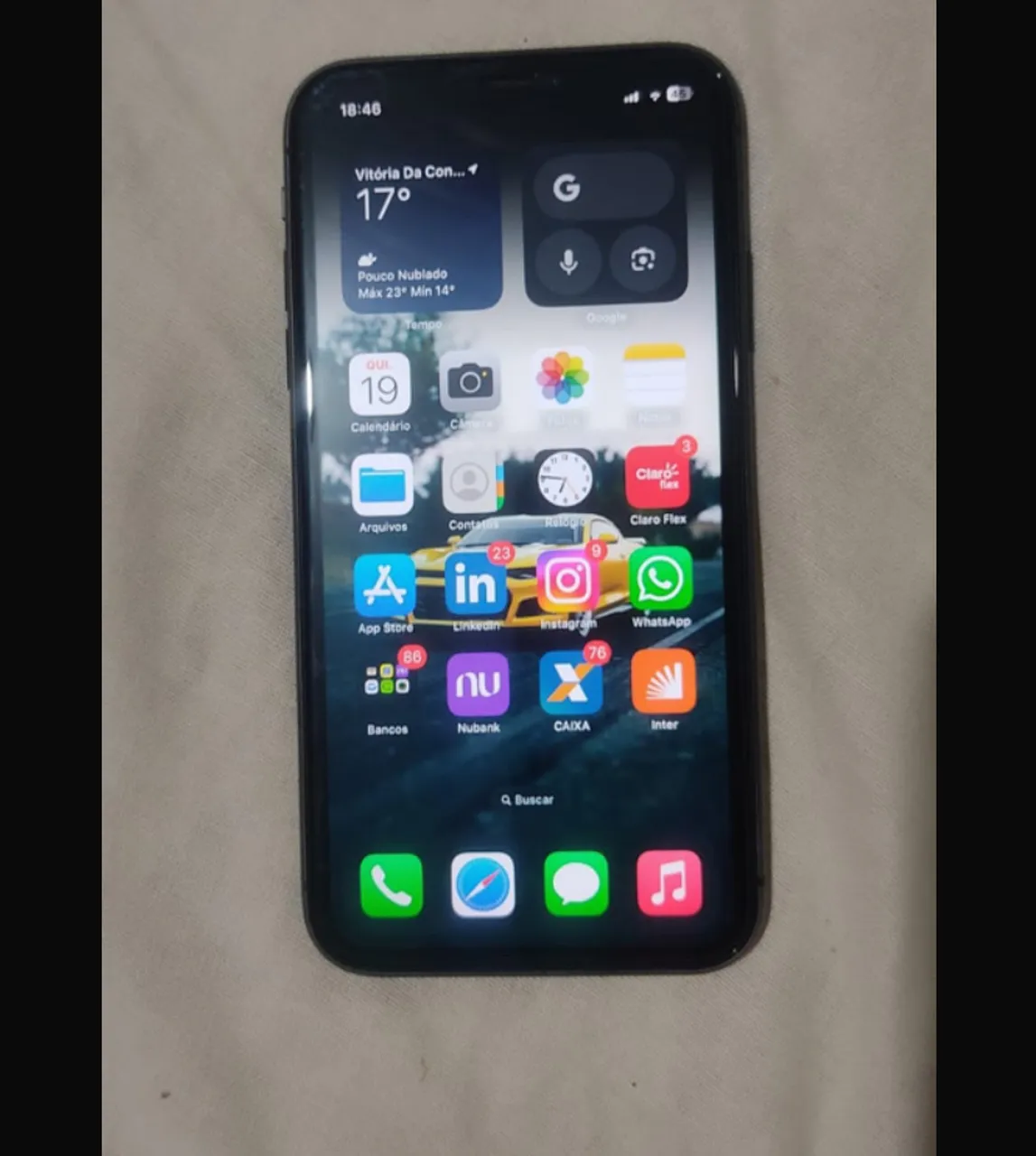 iPhone 11 128GB único dono,nota fiscal e caixa original
