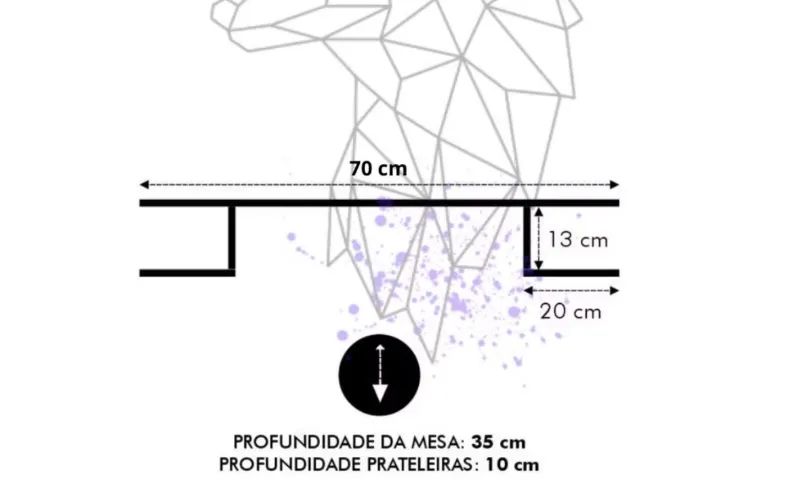 Mesa escrivaninha suspensa 64291067228034125