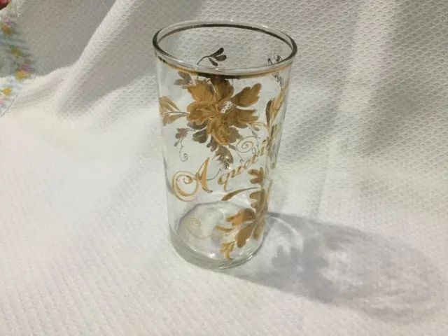 Copo Cristal Com Detalhes Em Ouro A Querida Mamãe Anos 30
