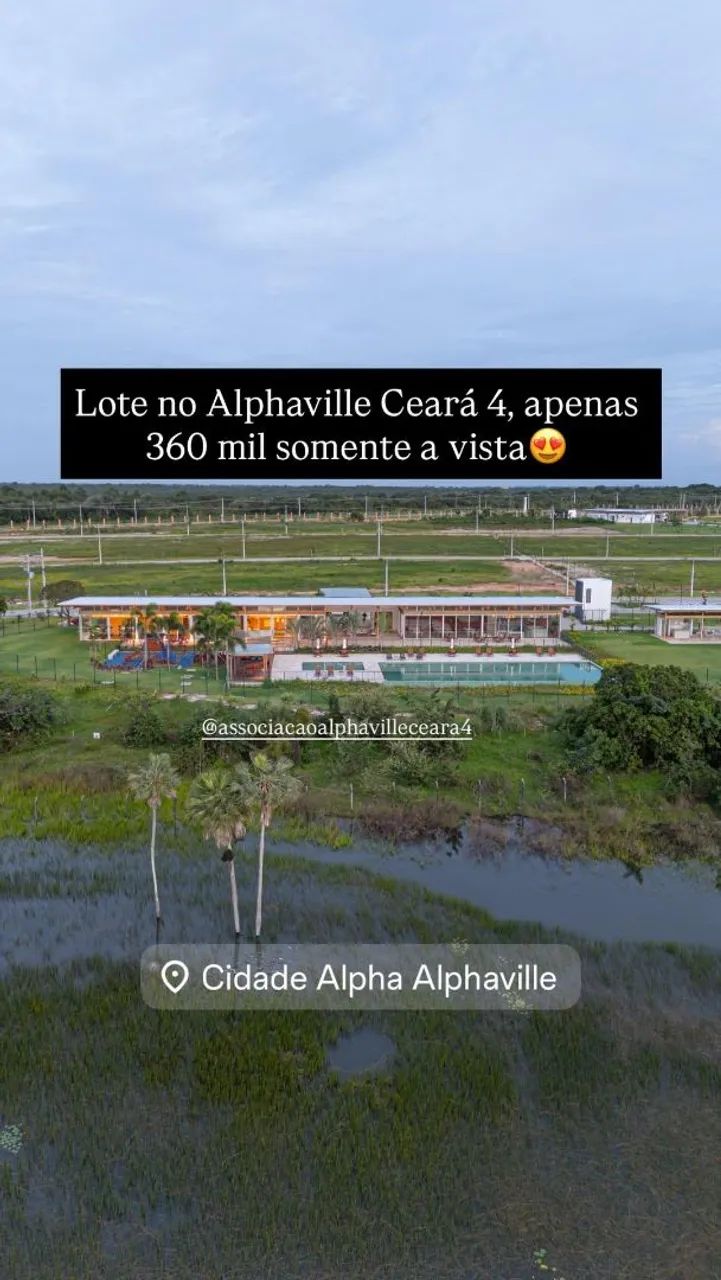 Alphaville Eusébio 4, lote de oportunidade, cidade alpha Ceará, residencial alpha 4
