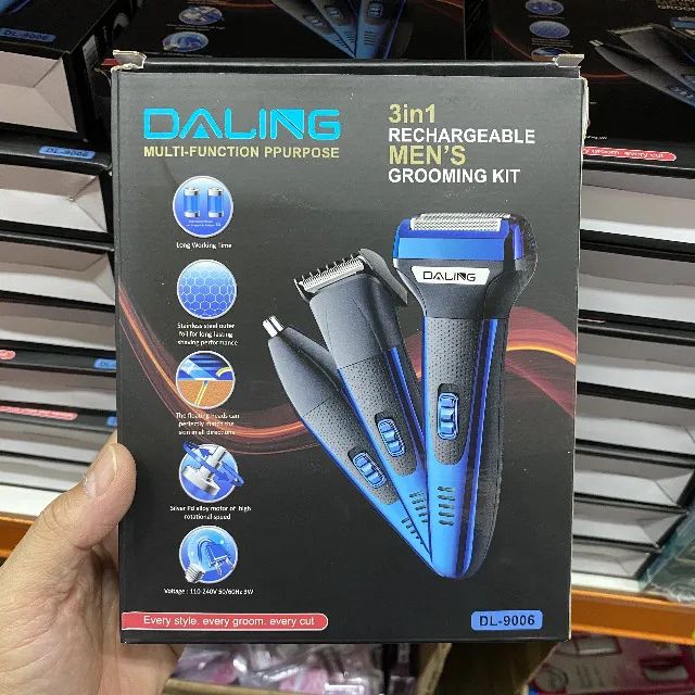 Máquina de Cortar Cabelo 3 in 1 Barbeador e Aparador de Pelo Daling