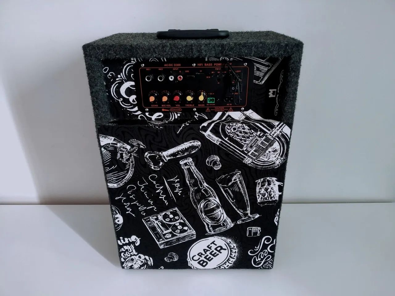 Caixa de Som Ativa Bluetooth Microfone USB Bob - Foto 5