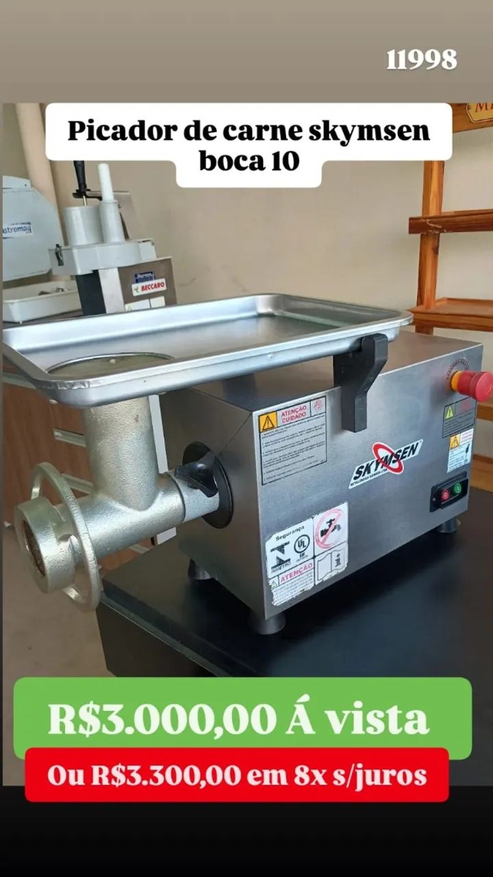 PICADOR DE CARNE BOCA 10 SKYNSEM USADO 3 MESES DE GARANTIA