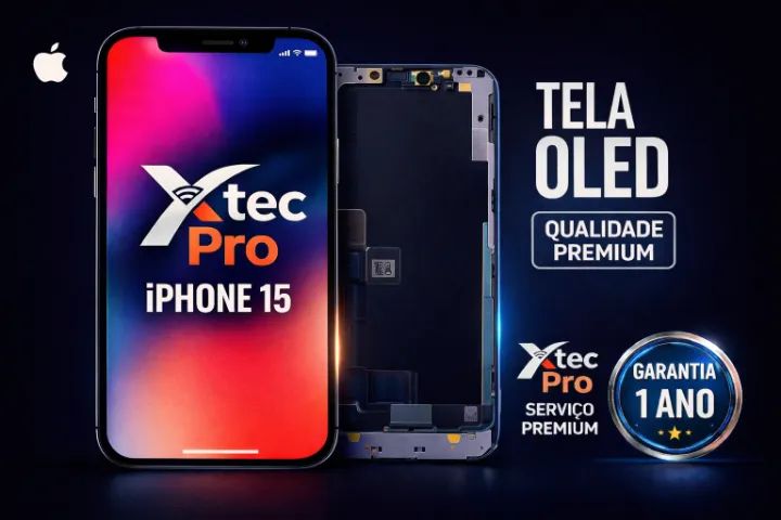 Tela para iPhone 15 OLED - Instalada + 1 Ano de Garantia em João Pessoa PB