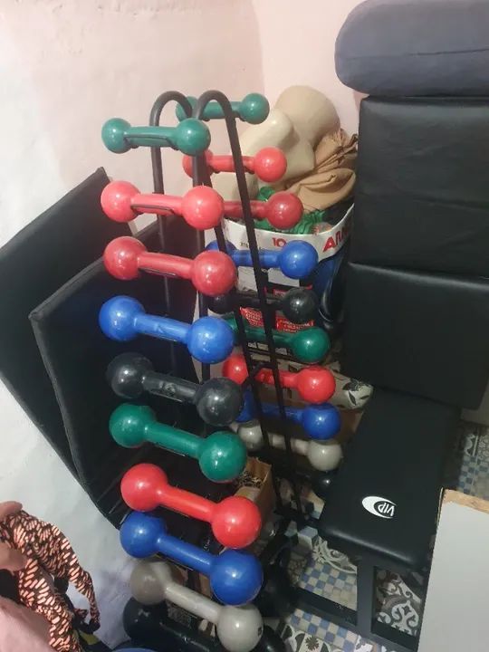 Halteres + suporte 