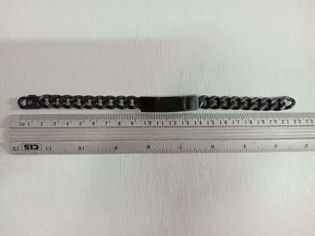 Pulseira Vivara - Aço Preto - 22cm - Foto 3
