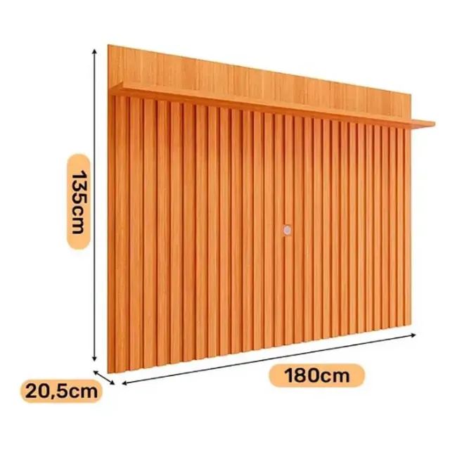 Rack Bancada Holanda 180cm e Painel Trend Ripado p/ tv 70' 100% MDF Ripado - Foto 5