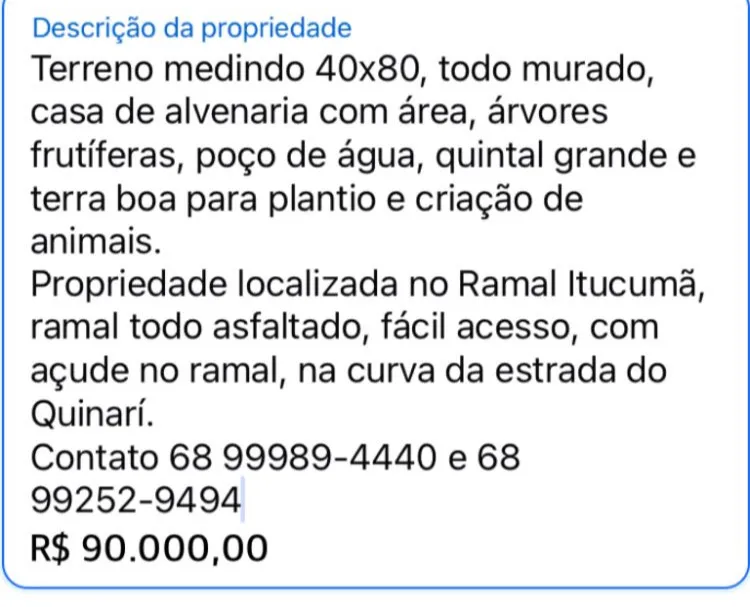 Chácara Ramal Itucumã